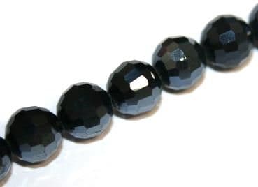 50pcs x 12mm Navy blue with AB coating faceted round glass beads -- S.J -- 3005836