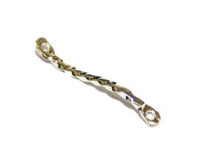 50pcs x 20mm*2mm silver plated machine cut S shape spacer with ring -- S.F - WA195 - 1057234