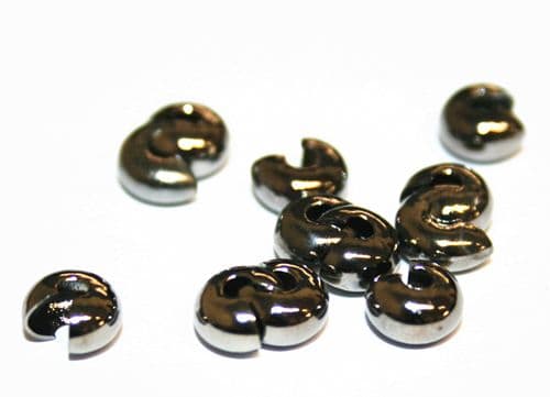 50pcs x 5mm gunmetal crimp cover - C7003003