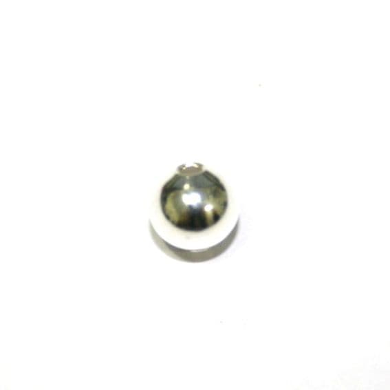 50pcs X 5MM Silver plated round spacer beads Z020018