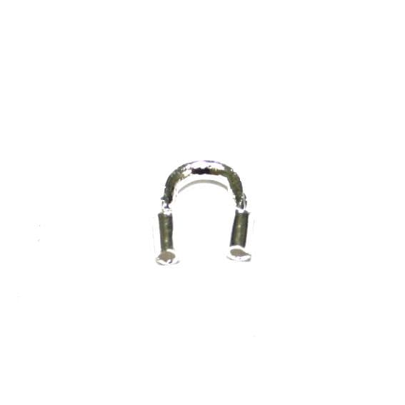 50pcs x 6 mm silver plated wire guard - nickel free