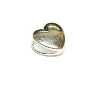 5pcs x Silver plated heart shaped bail 8mm - S.F08  - 2002028