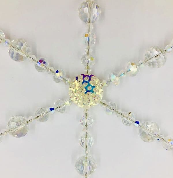 6 pieces x AB Crystal beads Snowflake Kit with AB Inset (£2.99 each)