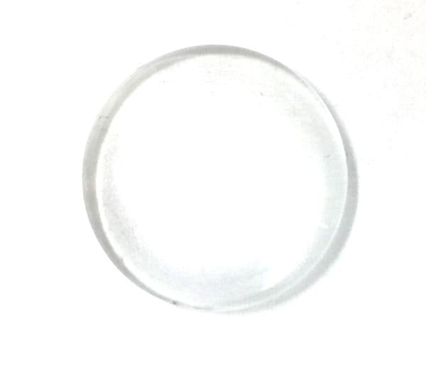 6 x 25mm round glass cabouchon with magnification
