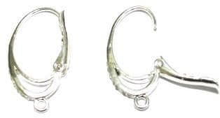 6 x Silver Plated Earrings Closed Loop 22mm - SF.09 - WA213 - 1411018