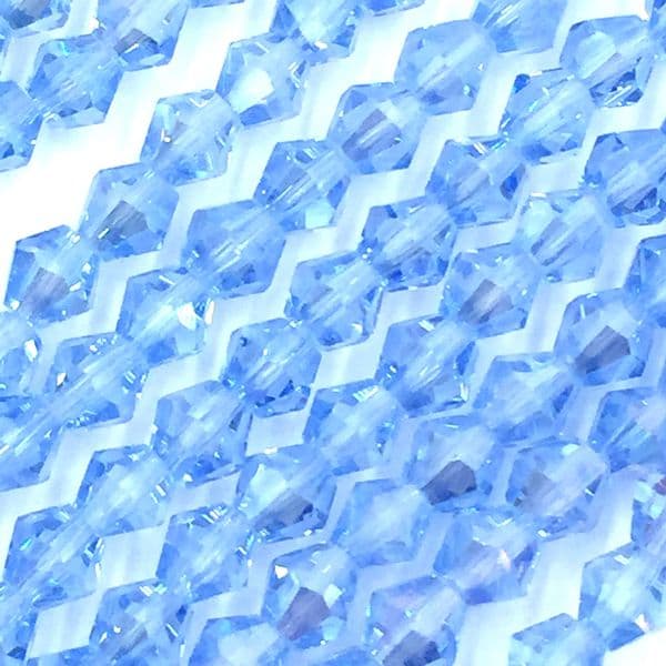 6mm Crystal bicone glass bead - 50 pieces - Baby blue - 8404