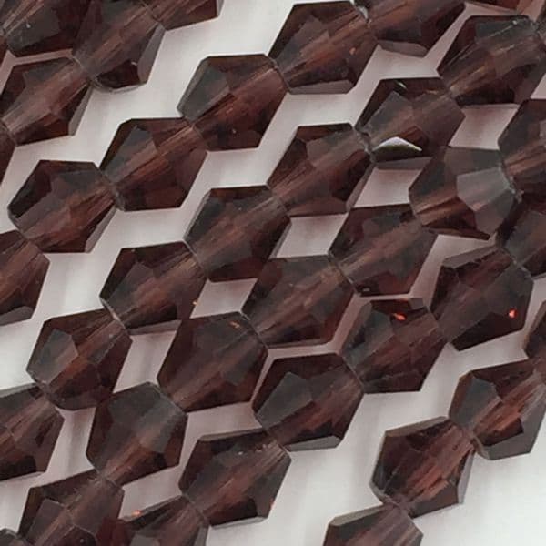 6mm Crystal bicone glass bead - 50 pieces - Purple  8428