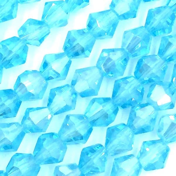 6mm Crystal bicone glass bead - 50 pieces -Turquoise - 8406