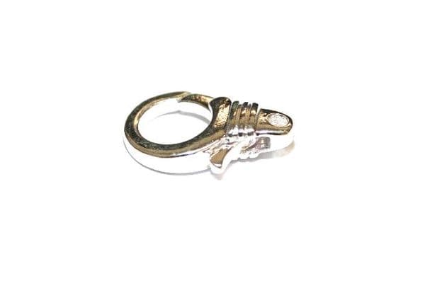 6pcs x 18mm*12mm Silver plated handcuff lobster Clasps - S.F - WC214 - 3004061