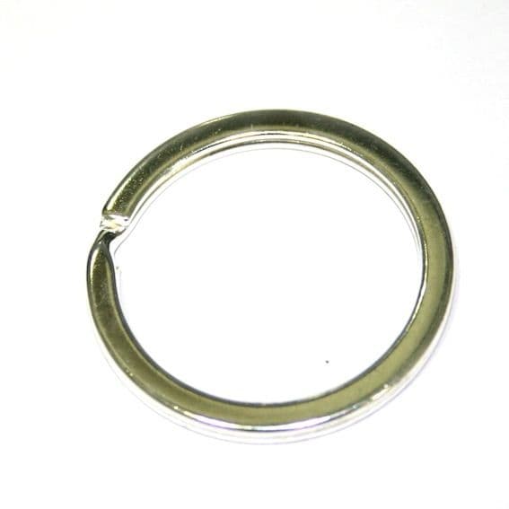6pcs x 30mm rhodium plated key ring - 2502122 / 8008002