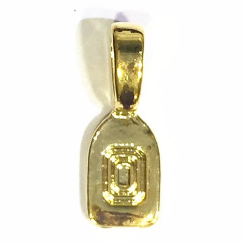 6pcs x Gold colour glue on bail - 9014062