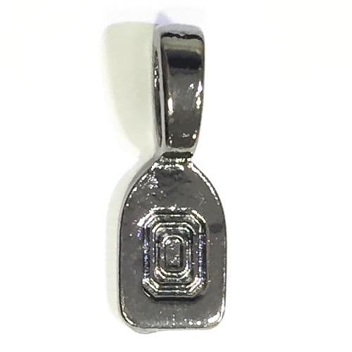 6pcs x Gunmetal colour glue on bail - 9014064