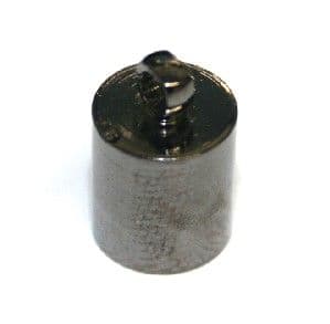 6pcs x inside measurement 10mm gun metal plated barrel shape end cap -- barrel connector - S.F – 3004058