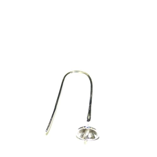 6pcs x silver plated cone drop earring attachment - S.F07 - WC033 - 2502023 A1018013