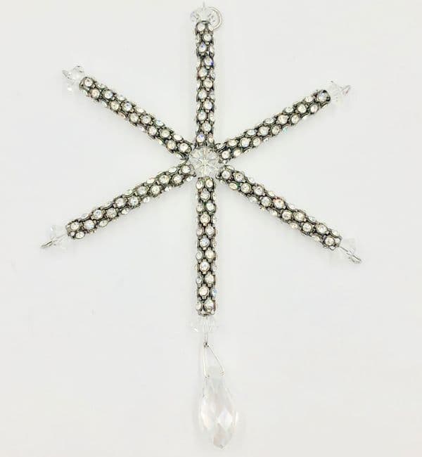 7 x Crystal tubing Christmas snowflake kit GM/ clear  crystal SFR404 £2.14 Each