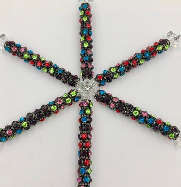 7 x Crystal tubing Christmas snowflake kit GM/ mixed colours crystal SFR403 £2.14 Each (10)