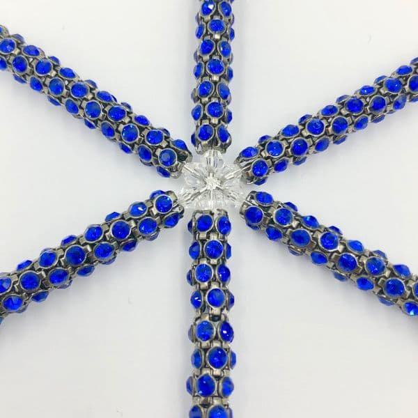 7 x Crystal tubing Christmas snowflake kit GM / Sapphire crystal SFR401 £2.14 Each
