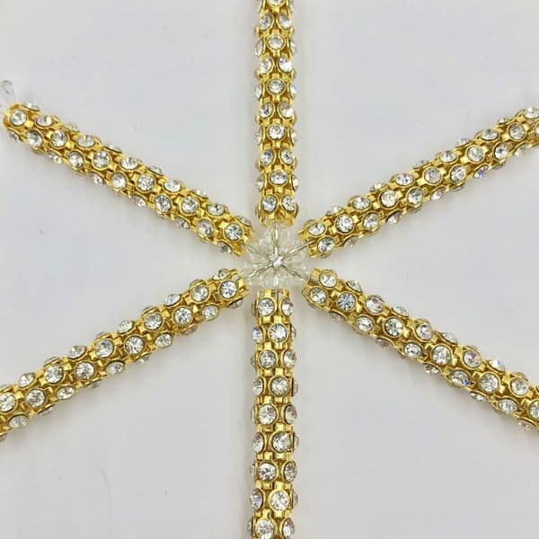 7 x Crystal tubing Christmas snowflake kit Gold / Clear crystal SFR410 £2.14 Each