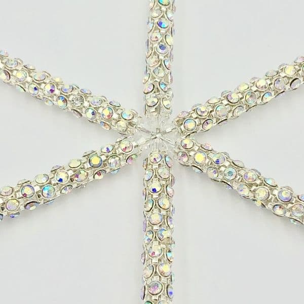 7 x Crystal tubing Christmas snowflake kit Silver / clear AB crystal SFR409 £2.14 Each