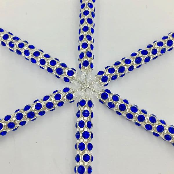 7 x Crystal tubing Christmas snowflake kit Silver / sapphire crystal SFR402 £2.14 Each (1)