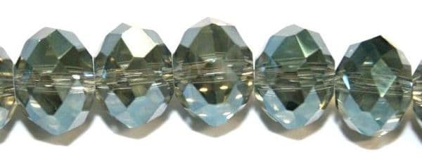 70pcs x 10mm Dark green rondelle glass beads -- S.T05 -- 3005558