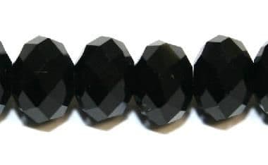 72pcs x 10mm Black rondelle faceted glass beads -- S.J -- 3005730