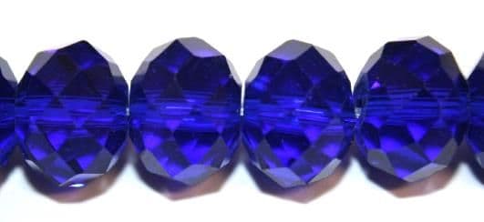 72pcs x 10mm Mid night blue rondelle faceted glass beads -- S.J -- 3005690