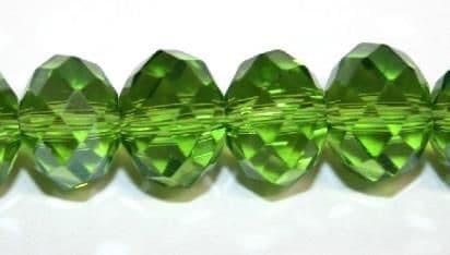 72pcs x 10mm Olive green rondelle faceted glass beads -- S.J -- 3005716