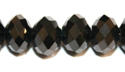 72pcs x 12mm Charcoal grey / gun metal faceted rondelle glass beads -- S.J01 -- 3005666