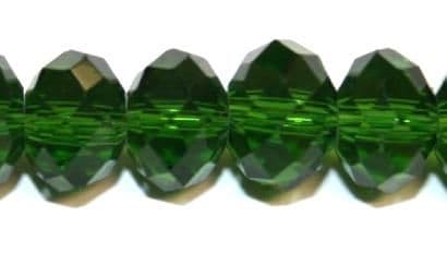 72pcs x 12mm Forest green faceted rondelle glass beads -- S.J -- 3005667