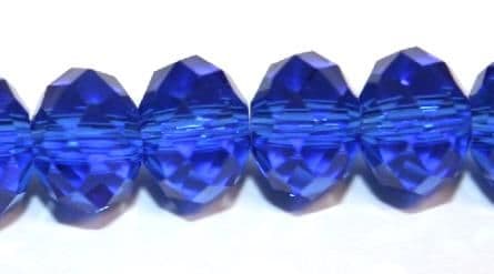 72pcs x 12mm Royal blue faceted rondelle glass beads -- S.J -- 3005675