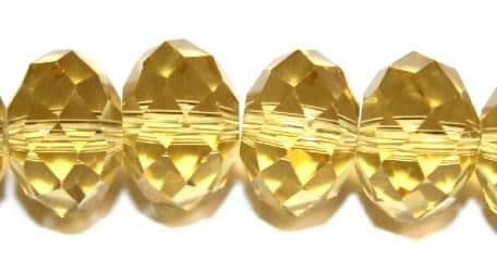 72pcs x 12mm Yellow topaz faceted rondelle glass beads -- S.J01 -- 3005673