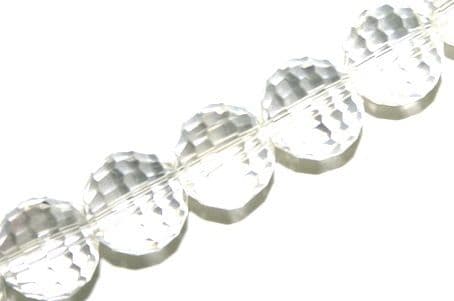 72pcs x 8mm Clear with AB coating faceted round glass beads -- S.J -- 3005810
