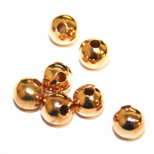 75pcs x 5mm champagne gold spacer ball - C7003068