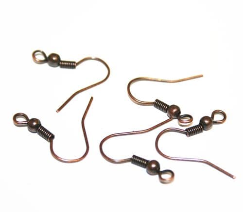 75pcs x antique copper shepherd crook earring finding - C7003127