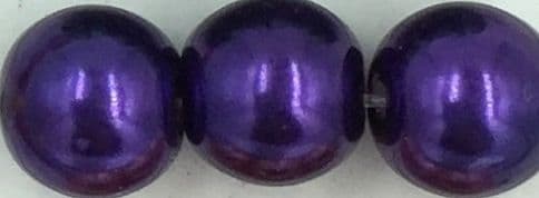 76 Deep purple - glass pearls - beads - all sizes