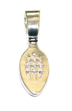 8pcs x Silver plated oval shape glue on bail 21mm - S.F08 - 2002001