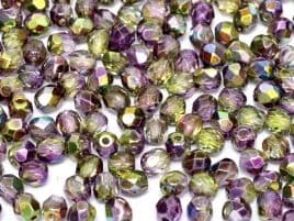 95000 FIRE POLISHED MAGIC 6 MM CRYSTAL MAGIC ORCHID (50 pieces)