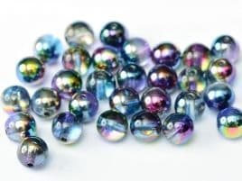 95100 ROUNDS CZECH BEADS 4 MM CRYSTAL MAGIC BLUE (100 pieces)
