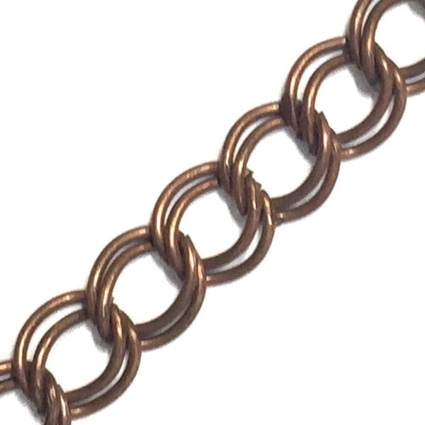 Antique bronze finished double curb chain 6mm * 4mm SB - DCC502
