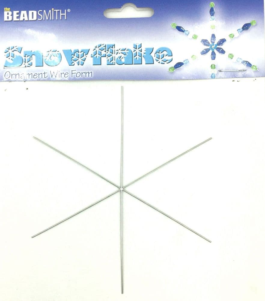 Beadsmith snowflake wire form 4 5 inches 7 pcs