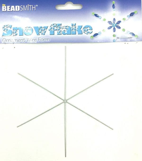 Beadsmith snowflake wire form 4.5 inches 7 pcs