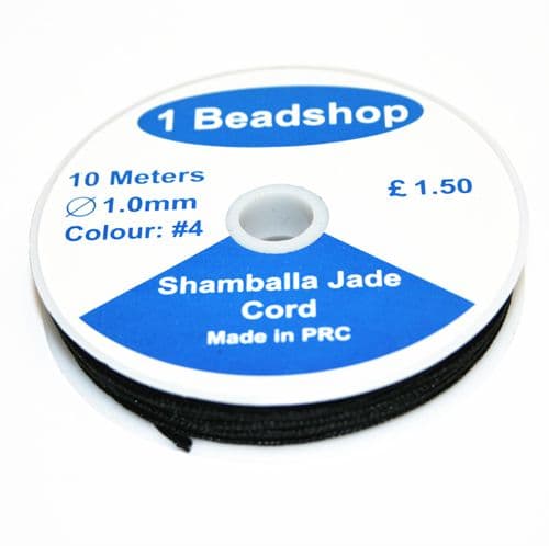Black 04: 10 Metres x 1.0mm Jade Cord JSC-10-1.0-04 / S.B