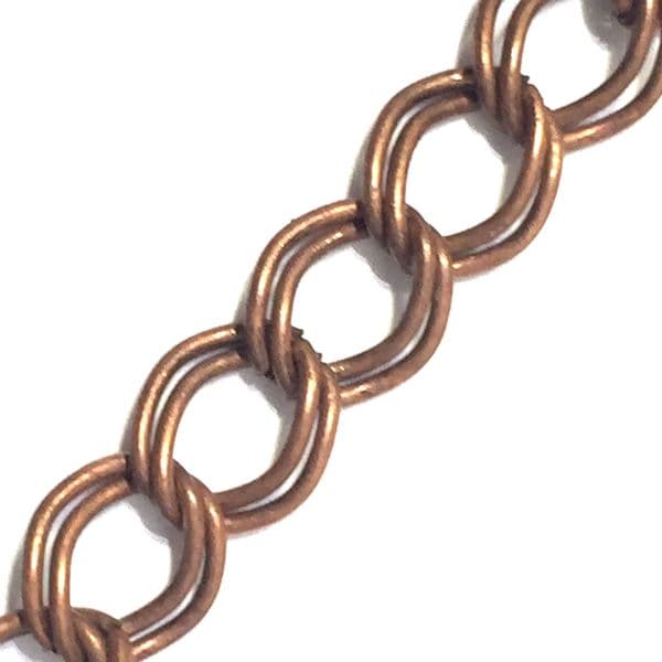 Bronze finished double curb chain 9mm * 8mm SB - DCC501