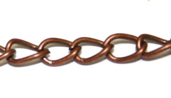 Copper finished curb chain 4mm x 6mm cc502