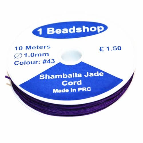 Deep Purple 43 10 Metres x 1.0mm Jade Cord JSC-10-1.0-43 / S.B