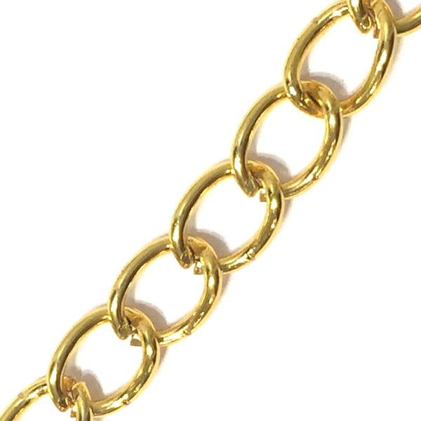 Gold plated curb chain 6x4 mm CG 203