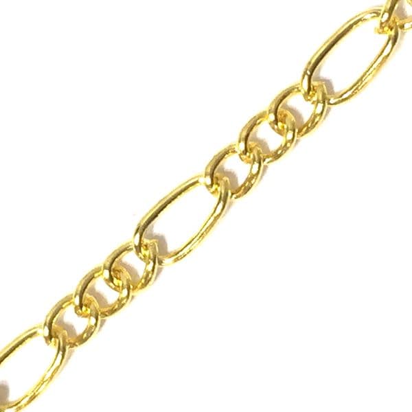 Gold plated figaro chain - 3mm 6523022
