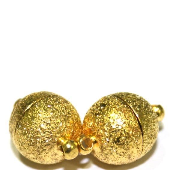 Gold Plated Magnetic Clasps - Frosted Finish