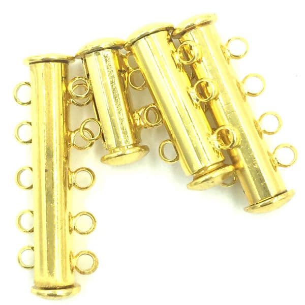 Gold Plated Magnetic Clasps - Sliding Action For Cuffs and Chokers